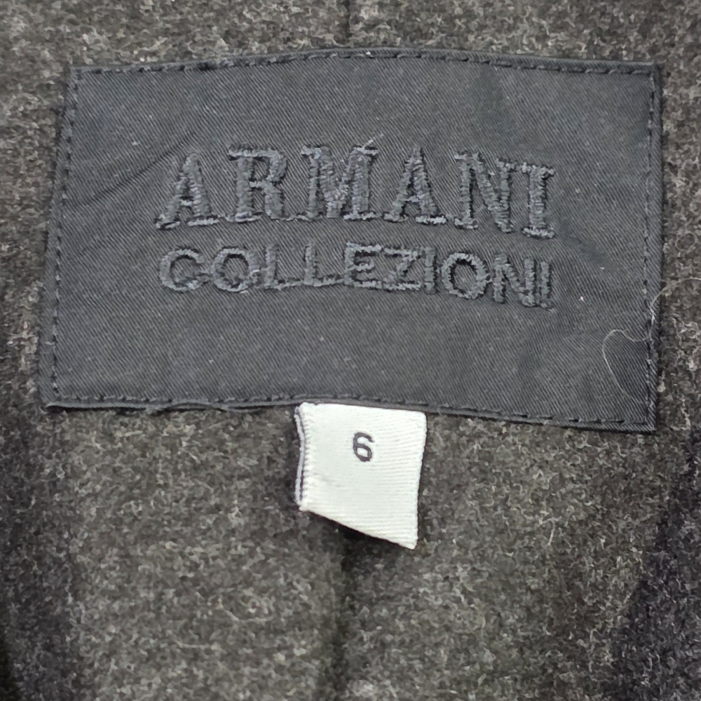 Armani Collezioni Black 2 Pocket Blazer Style Waterproof Coat w/Button Closure.6 - Picture 2 of 10